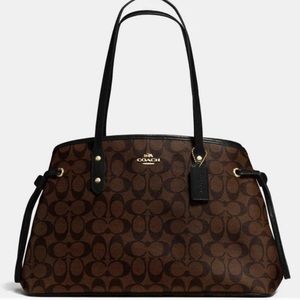 Coach Signature Drawstring Carryall black /brown